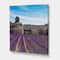Designart - Lavender Field With Abbey In France - Farmhouse Canvas Wall Art Print